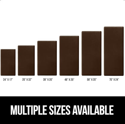 GORILLA GRIP Comfortable Cushioned Kitchen Mats for Floor, Waterproof and Stain Resistant Soft Top, 3/4 Inch Thick Ergonomic Standing Desk Anti Fatigue Mat, Foam Supports Ankles and Feet, 17x24, Brown