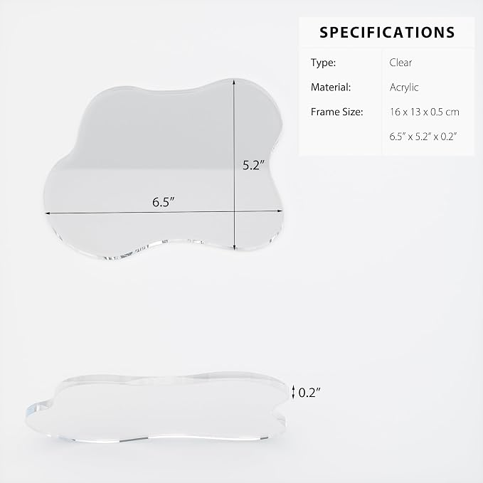 Acrylic 2Pcs/Set Coaster for Desk, Bar Drink Coaster, Cloud Shape Coffee Cup - Image 7