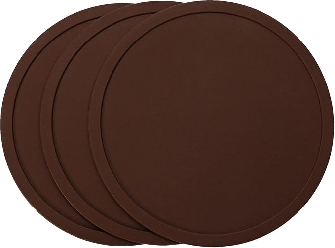 ONLYKXY 3 Pieces 3.93 Inch Silicone Coasters, Round Coasters by Unknown
