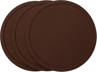 ONLYKXY 3 Pieces 3.93 Inch Silicone Coasters, Round Coasters by Unknown