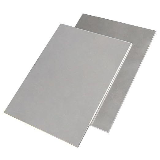 TEN-HIGH 2 Pack 22 Gauge Mild Steel Sheet Metal Plate 4 x 4 Inch Cold Rolled Steel Plate for Professional Industrial Use and DIY Projects - Smooth Surface, Easy to Form and Weld
