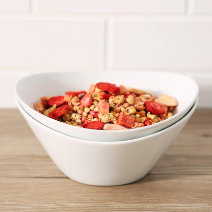 Buyajuju Porcelain Salad Bowls, 38 Ounce pasta bowls set of 4, 8 inch White - Image 7