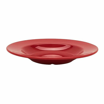 G.E.T. B-1611-RED-EC Melamine Pasta Bowl with Wide Rim, 16 Ounce, Red (Set of 4)