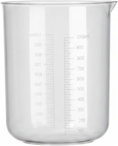 1000 mL Plastic Beaker, Shatter-Resistant Polypropylene Measuring Cup by Unknown
