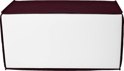 Carrotez Tissue Box Cover, [Refined] Modern PU Leather Rectangular Tissue Box Holder - Decorative Holder/Organizer for Bathroom Vanity Countertop, Night Stands, Office Desk 9.5"X5"X5" - Wine