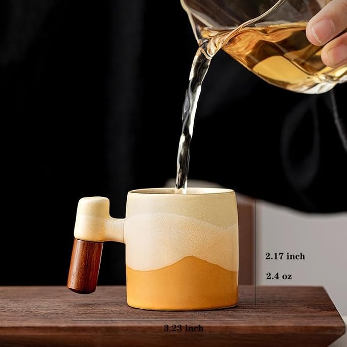 2.4oz Ceramic Espresso Cups Set of 4, Small Coffee Cups - Image 7