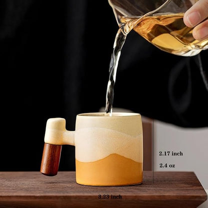 2.4oz Ceramic Espresso Cups Set of 4, Small Coffee Cups - Image 7