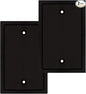 Henne Bery Modern Edge Switch Plate Wall Plate Outlet Cover, Durable Solid Zinc Alloy (Single Blank 2PK, Matte Black)