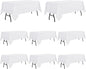 sancua 8 Pack White Tablecloth 60 x 84 Inch, Rectangle Table Cloth for 4ft Tables - Stain and Wrinkle Resistant Washable Polyester Table Cover for Dining Wedding Banquet Party Buffet Restaurant