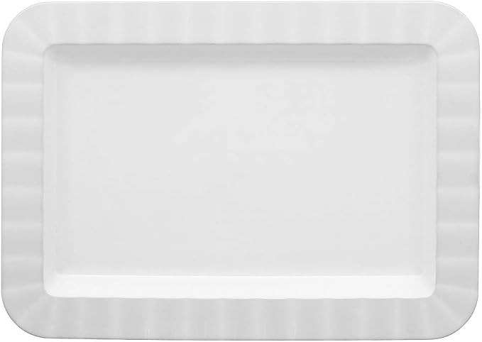 Party Essentials Deluxe Quality Hard Plastic 5 x 7-Inch Rectangular Appetizer by PartyEssentials