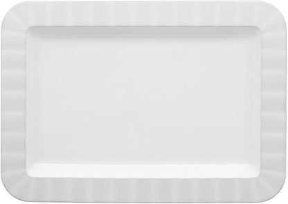 Party Essentials Deluxe Quality Hard Plastic 5 x 7-Inch Rectangular Appetizer by PartyEssentials