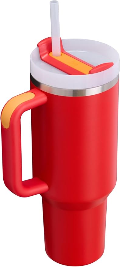 STANLEY Quencher H2.0 Flow State Tumbler, 40 oz, Chili | Handle and Straw | - Image 3