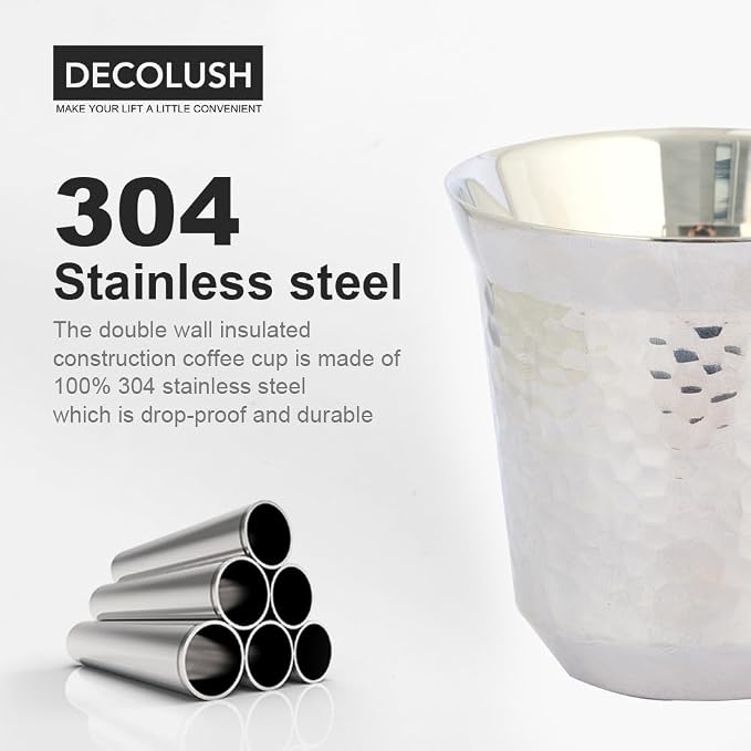75mL Stainless Steel Espresso Cups - Image 3