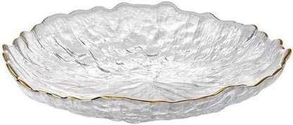 Glass Salad Bowl Irregular Lotus Flower Shape Serving Bowls, Mixing Nut Bowls - Image 4