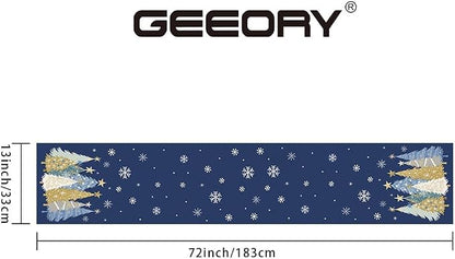 Christmas Table Runner 13x72 Inch, Xmas Trees Snowflakes Holiday Decorative - Image 6