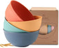 LRUUIDDE Unbreakable Cereal Bowls 24 oz -Reusable Wheat Straw Fiber Lightweight by LRUUIDDE