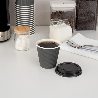 Restaurantware 8 Ounce Double Wall Disposable Coffee Cups, 500 Insulated Gray - Image 10