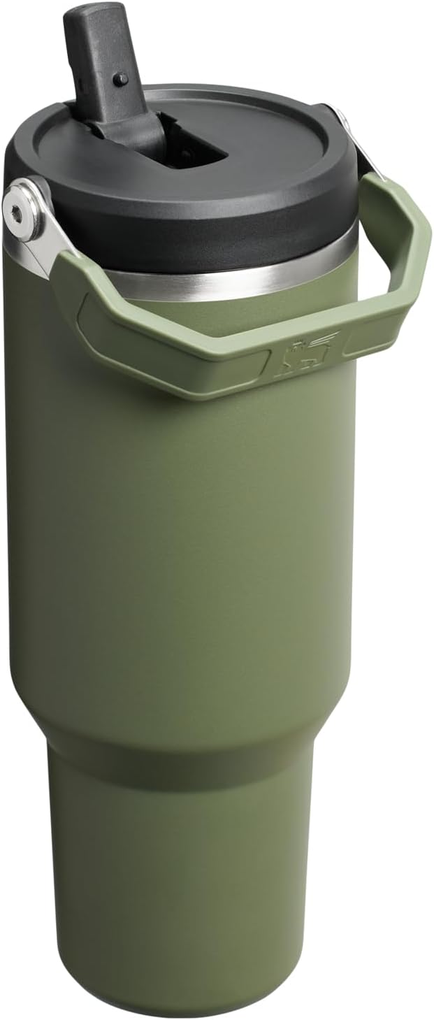 STANLEY IceFlow 2.0 Flip Straw Tumbler, 40 oz, Dried Pine | Easy Carry Handle | - Image 3