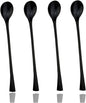 JASHII 18/10 Stainless Steel 4 Piece Mirror Polished Black Long Handle Ice by JASHII