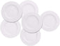 6pcs Salad Dessert Plate 7.5inch White Porcelain Dinner with Round Flat Design Good for the Gift