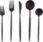 Matte Purple Silverware Set,Gugrida 5-Piece 18/10 Stainless Steel Satin Finish Flatware Set,Kitchen Utensil Set,Tableware Travel Cutlery Set for Camping Office or School Lunch, Dishwasher Safe