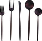 Matte Purple Silverware Set, Gugrida 5-Piece 18/10 Stainless Steel Satin Finish by Gugrida