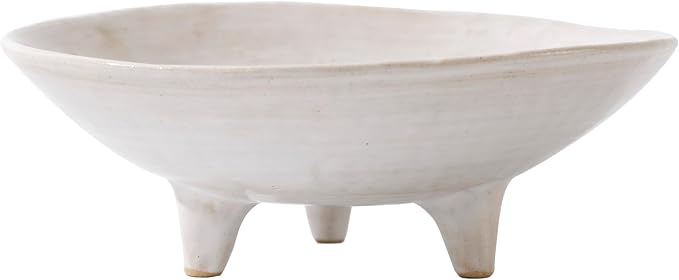 6" Small Decorative Bowl, Candy and Home Decor, Ceramic Bowl （Retro White） by CMCHICMONDAY
