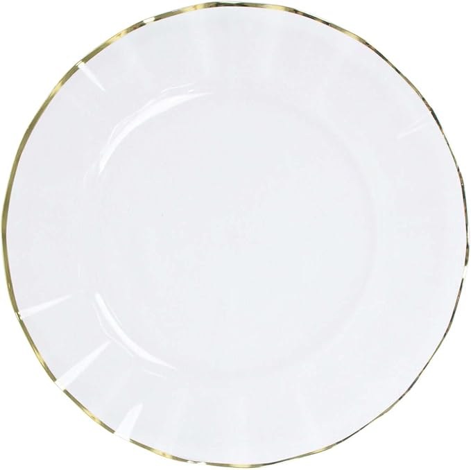 Efavormart 11" Dinner Plates – Set of 10 Plastic Clear Round Disposable Plates - Image 6