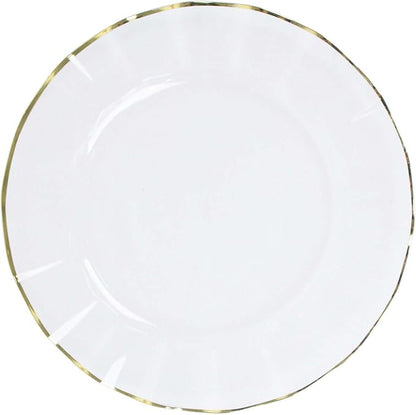 Efavormart 11" Dinner Plates – Set of 10 Plastic Clear Round Disposable Plates - Image 6