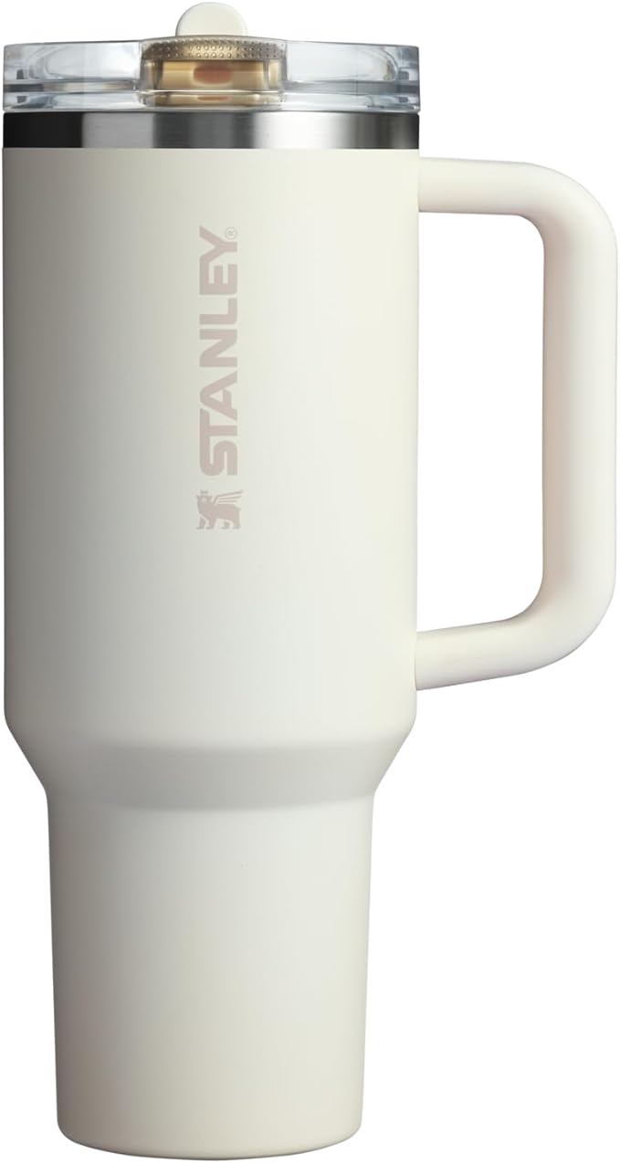 STANLEY Quencher ProTour Flipstraw Tumbler, 40 oz, Cream | Built-In Straw & by Unknown