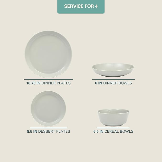 Gibson Home Summer Shades 16 Piece Plates and Bowls Dishes Service - Image 2