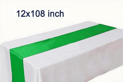 10 Pack Satin Green Table Runner - Image 3