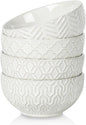 Sureasy Ceramic Ice Cream Bowls Set of 4-12 oz White Small Dessert Bowls for Kitchen, Perfect for Rice, Fruit and Sauce, Microwave & Dishwasher Safe