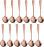 Broth Round Spoon Set, 12-Piece Reusable Stainless Steel Dinner Table Cereal by BISDARUN