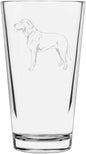 Molossus Custom Personalized Dog Themed Etched All Purpose 16oz Pint Glass