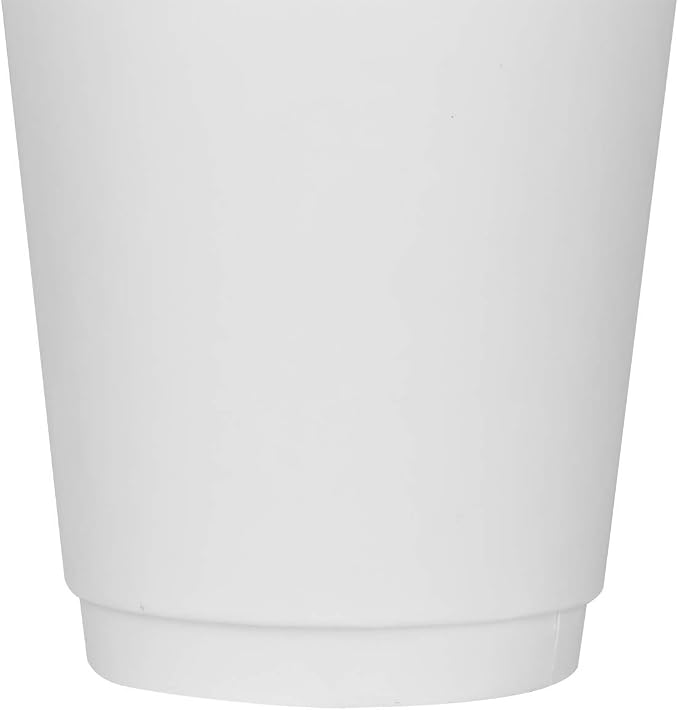Karat 12 oz Double-Wall Insulated Coffee Cup White Disposable Paper Hot Cup - Image 4