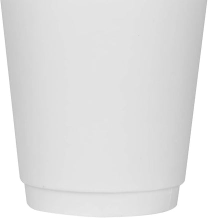 Karat 12 oz Double-Wall Insulated Coffee Cup White Disposable Paper Hot Cup - Image 4