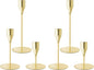 Gold Taper Candle Holders for Wedding Table Centerpiece,Tall Taper Candlestick Holders Bulk Set of 6,Metal Candle Stick Holder for Table or Mantel Centerpiece,Dinning,Festival,Party Home Decor