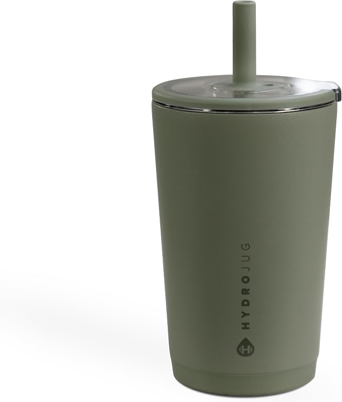 HydroJug Everyday Tumbler 14 oz, Ceramic-Lined Straw Cup by Hydrojug