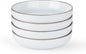 famiware Mercury Pasta Bowls Set of 4, 33 oz Large Salad Bowls, Lead-free and by Famiware
