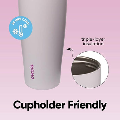 Owala FreeSip Tumbler Stainless Steel Water Bottle 40 oz Dreamy Field | - Image 6