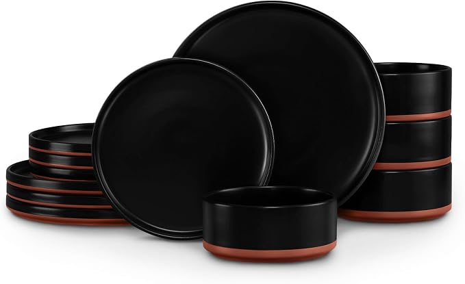 LIANYU 12 Pieces Porcelain Dinnerware Set, Dishes Set by LIANYU