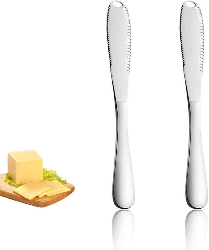 2-Pack Stainless Steel Butter Knives by Unknown