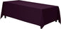 Gee Di Moda Rectangle Tablecloth - 90 x 156 Inch Eggplant Table Cloth for 8 Foot Tables with Floor-Length Drop - Heavy Duty Washable Fabric for Holiday Party, Dinner, Weddings & Baby Shower