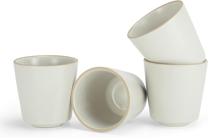 6.7 Ounce Janpanese Tea Cup Set of 4, Handle-less Espresso Cups Set by Renewrevital