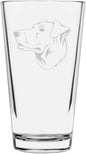 Chinook Custom Personalized Dog Themed Etched All Purpose 16oz Pint Glass