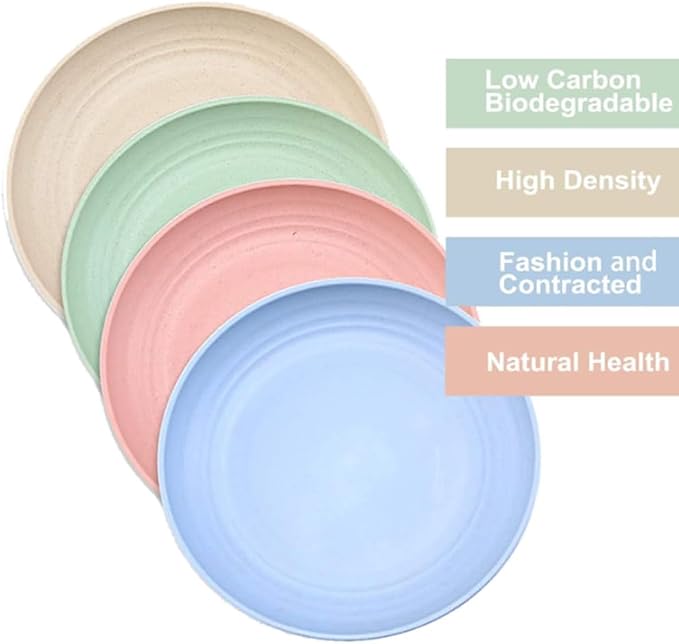 9 Inch Unbreakable Wheat Straw Plates - Image 5
