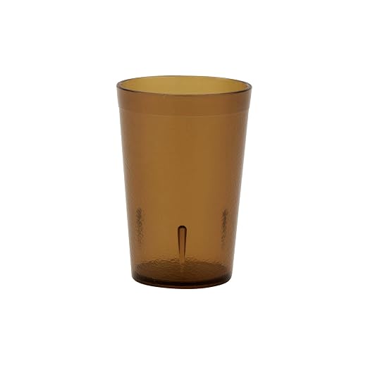 G.E.T. 6608-1-A Heavy-Duty Plastic Restaurant Tumblers, 8 Ounce, Amber | - Image 3
