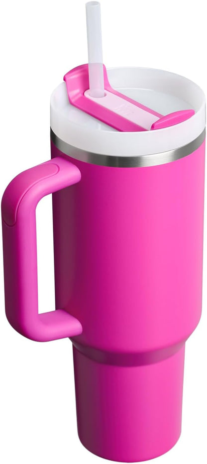 STANLEY Quencher H2.0 Flow State Tumbler, 40 oz, Violet Blossom | Handle and - Image 3