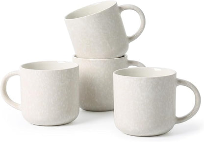 MONITO 12 OZ Coffee Mugs Set of 4, Modern Ceramic Coffee Mugs Set by MONITO
